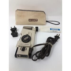 Vintage Osrow Mini Travel Iron Model SD-03T Dual Voltage 220 110 Volt w Adapter